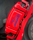 Straight Text Brake Calliper Decals With Leaper